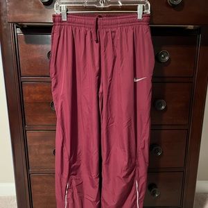 Maroon Womens Nike Track Pants